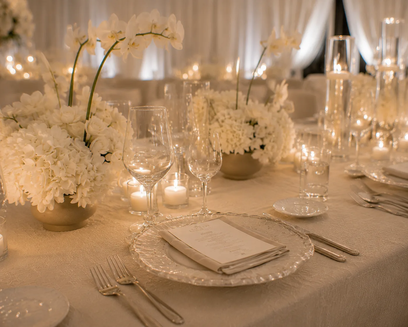 Table, Up Close - All White