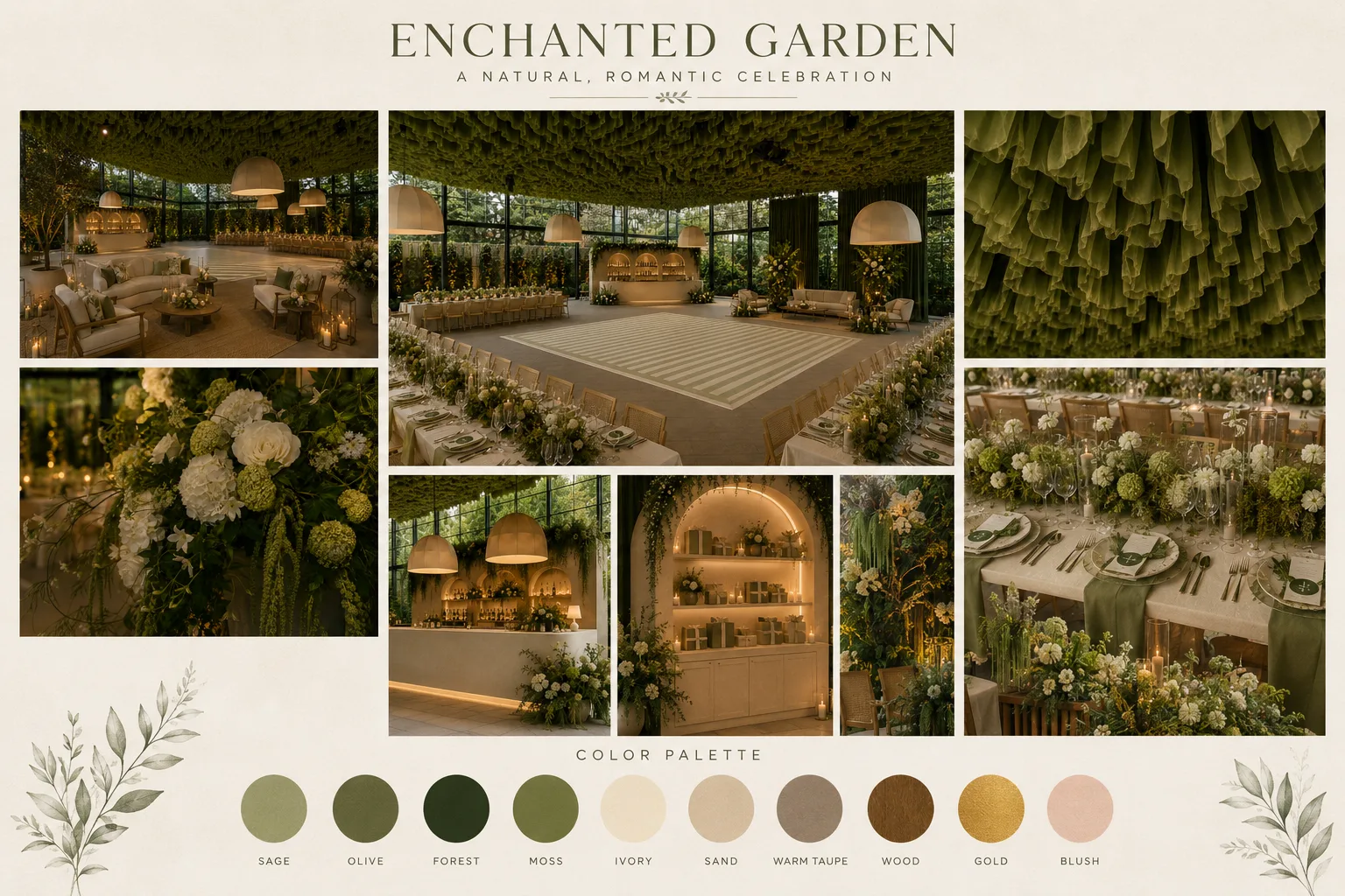Botanical · Enchanted Garden event inspiration