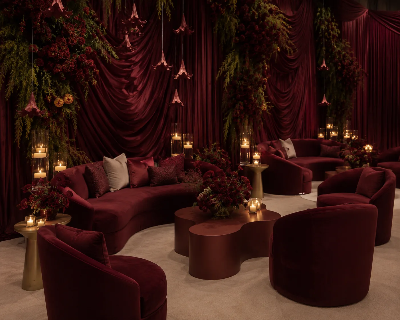 Lounge & Seating - Burgundy