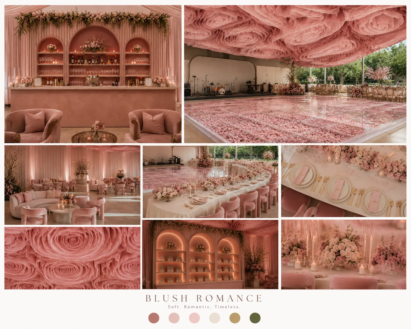 Dusty Pink · Blush Romance event inspiration