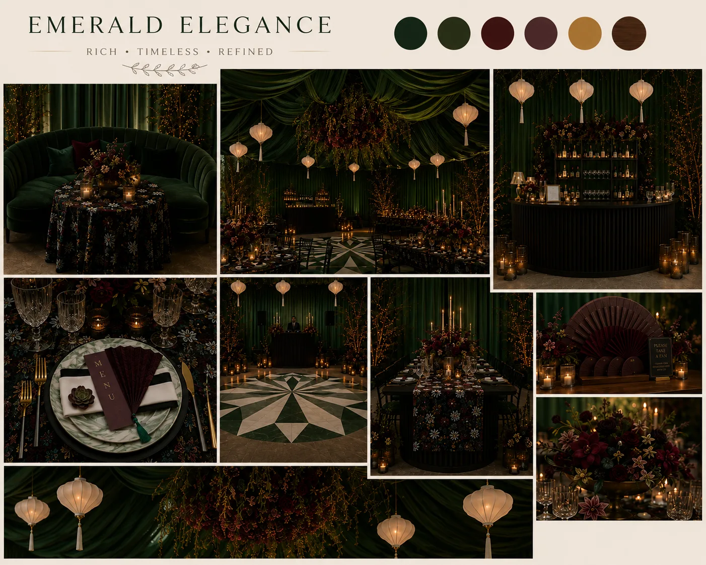 Emerald Elegance event inspiration